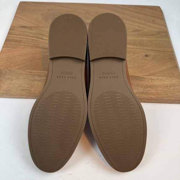 New Womens Cole Haan British Tan Leather Haverhill Penny Loafers Shoes Sz 10 B - Picture 7 of 8